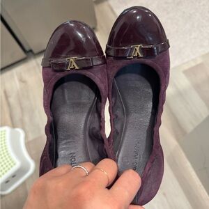 Louis Vuitton burgundy ballerina flats
